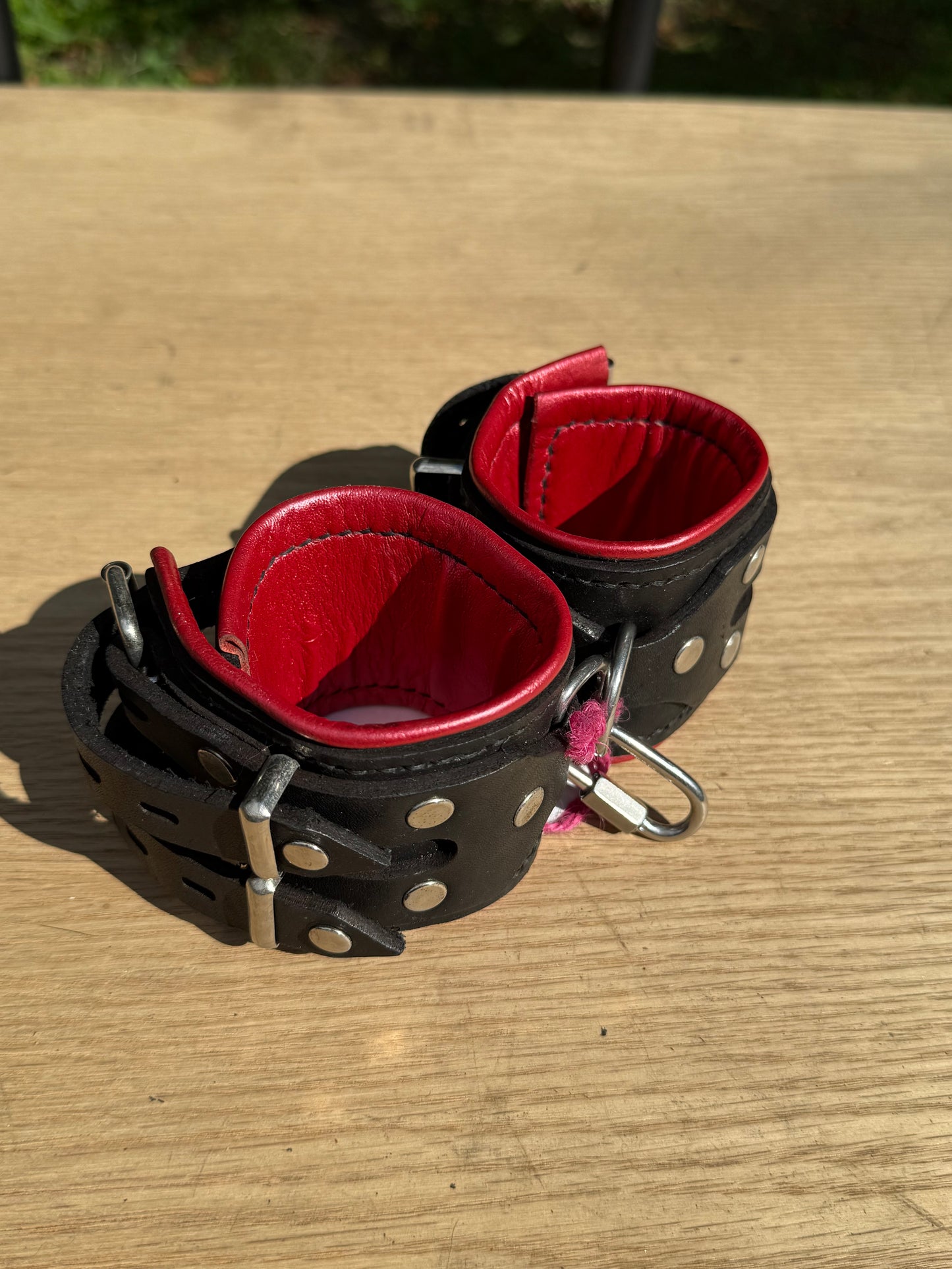 Red padded kink cuffs ( a pair ) on sale. Reduced to $135