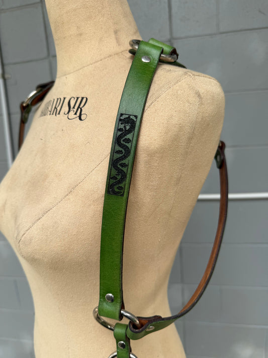Handdyed Green Riggers Harness