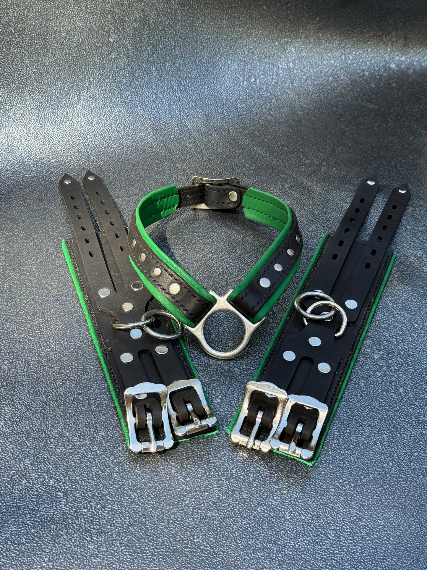 Green padded kink cuffs ( cuffs only)