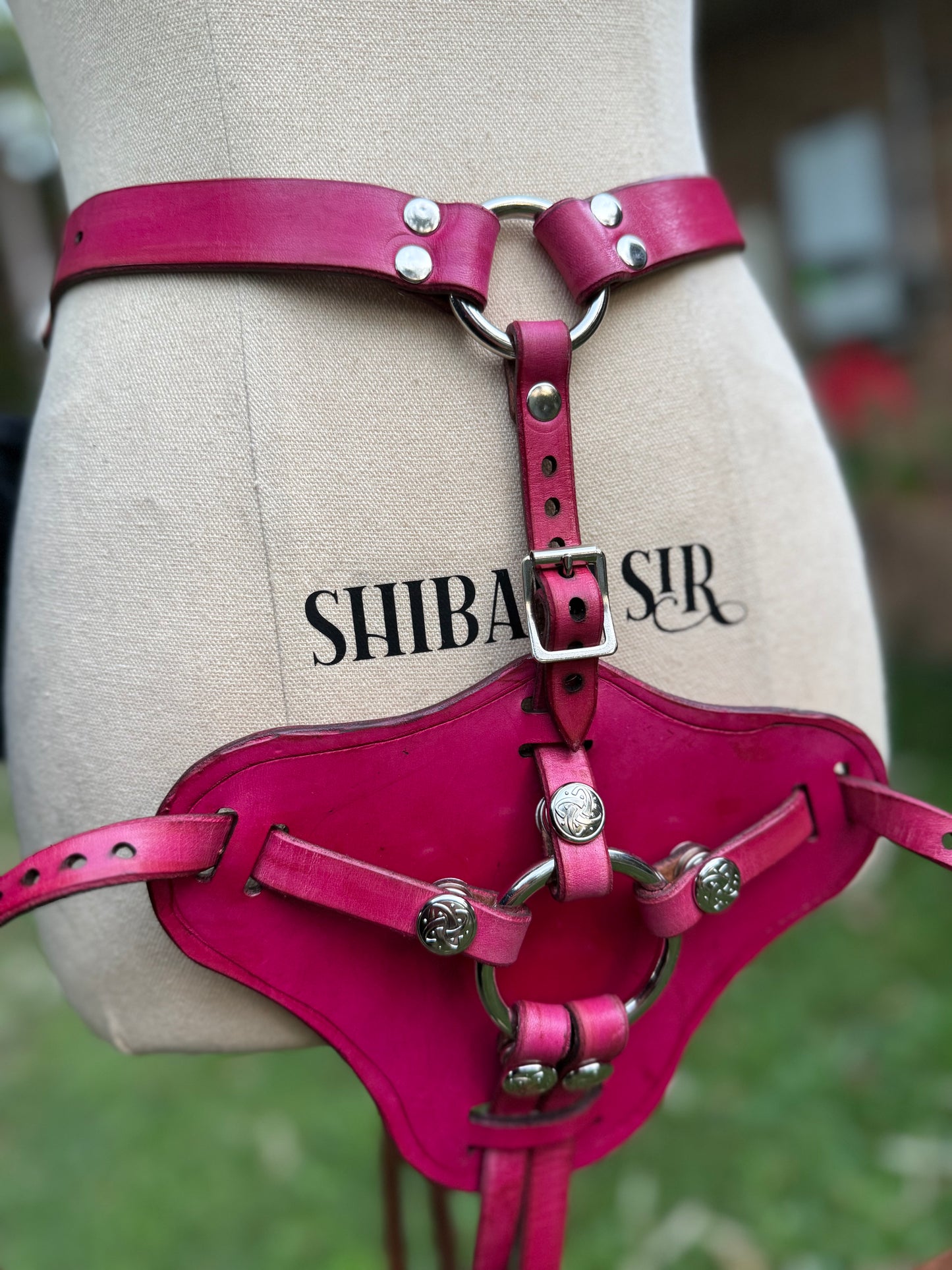 Custom Hand dyed Adjustable Strap-on Harness