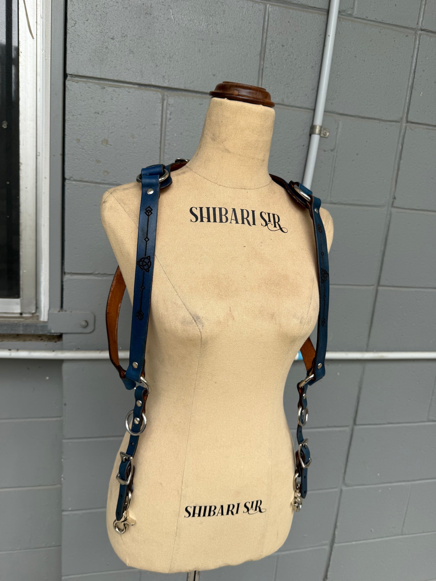 Handdyed Blue Riggers Harness