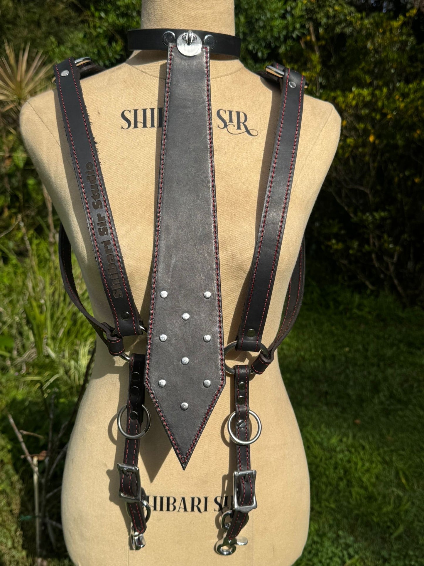 Undercover Dom Black Leather Tie