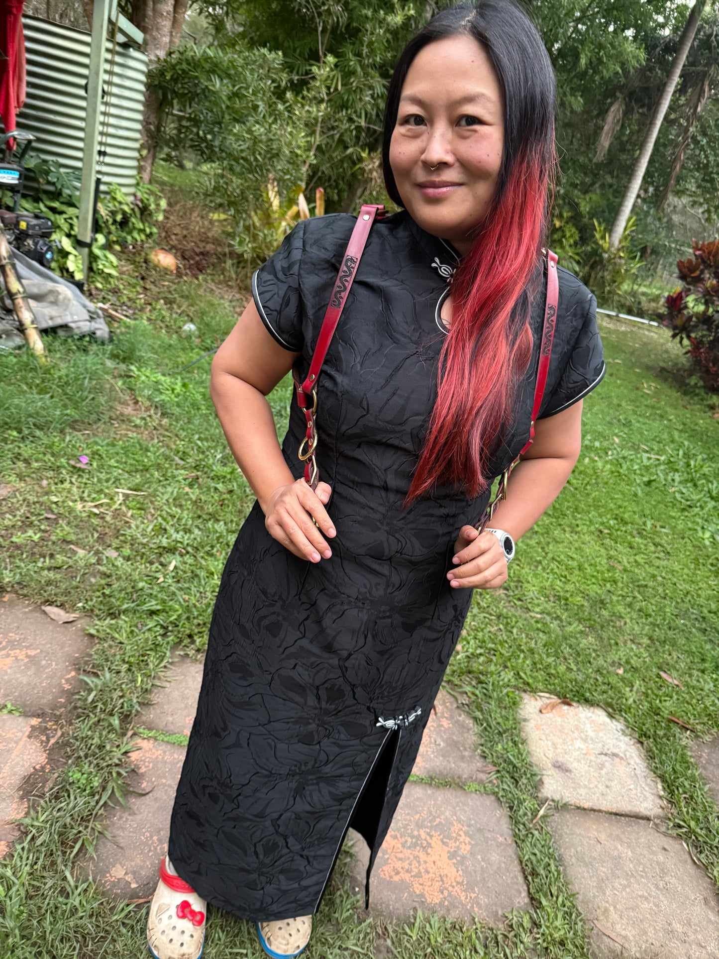 Handdyed Red Riggers Harness