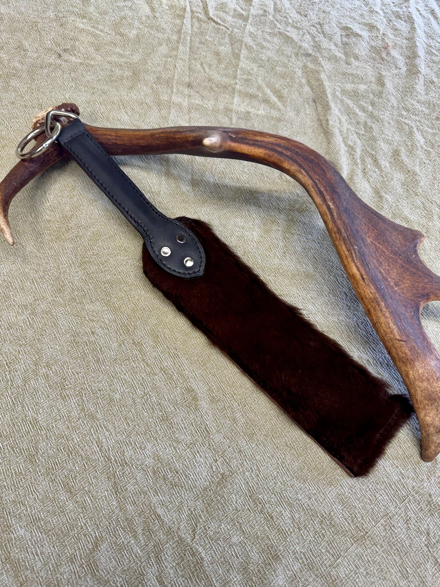 Black Kangaroo flapper paddle - Brown Australian Water buffalo