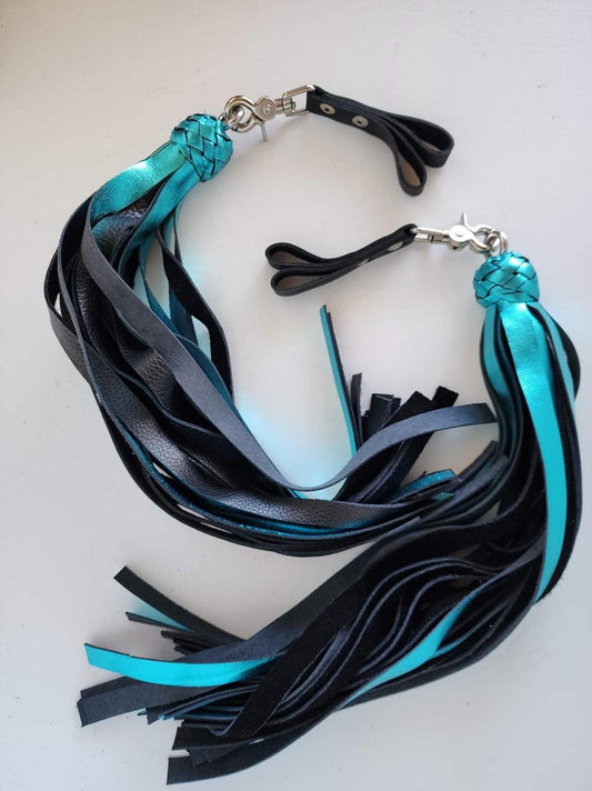 Florentine Floggers - Back and Electric Blue - A pair